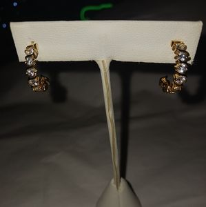 925 CZ hoops Gold plated